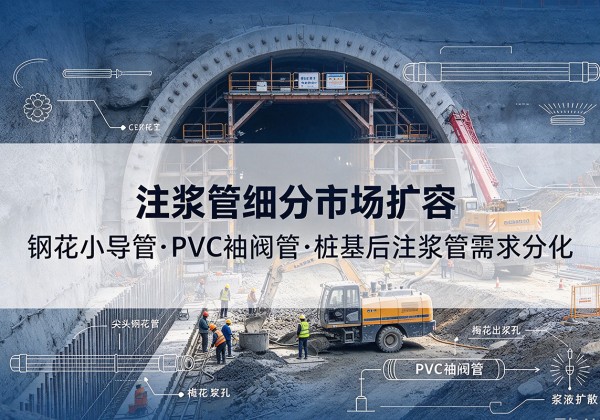 华龙注浆管细分市场扩容，隧道钢花小导管、PVC 袖阀管、桩基后注浆管需求分化